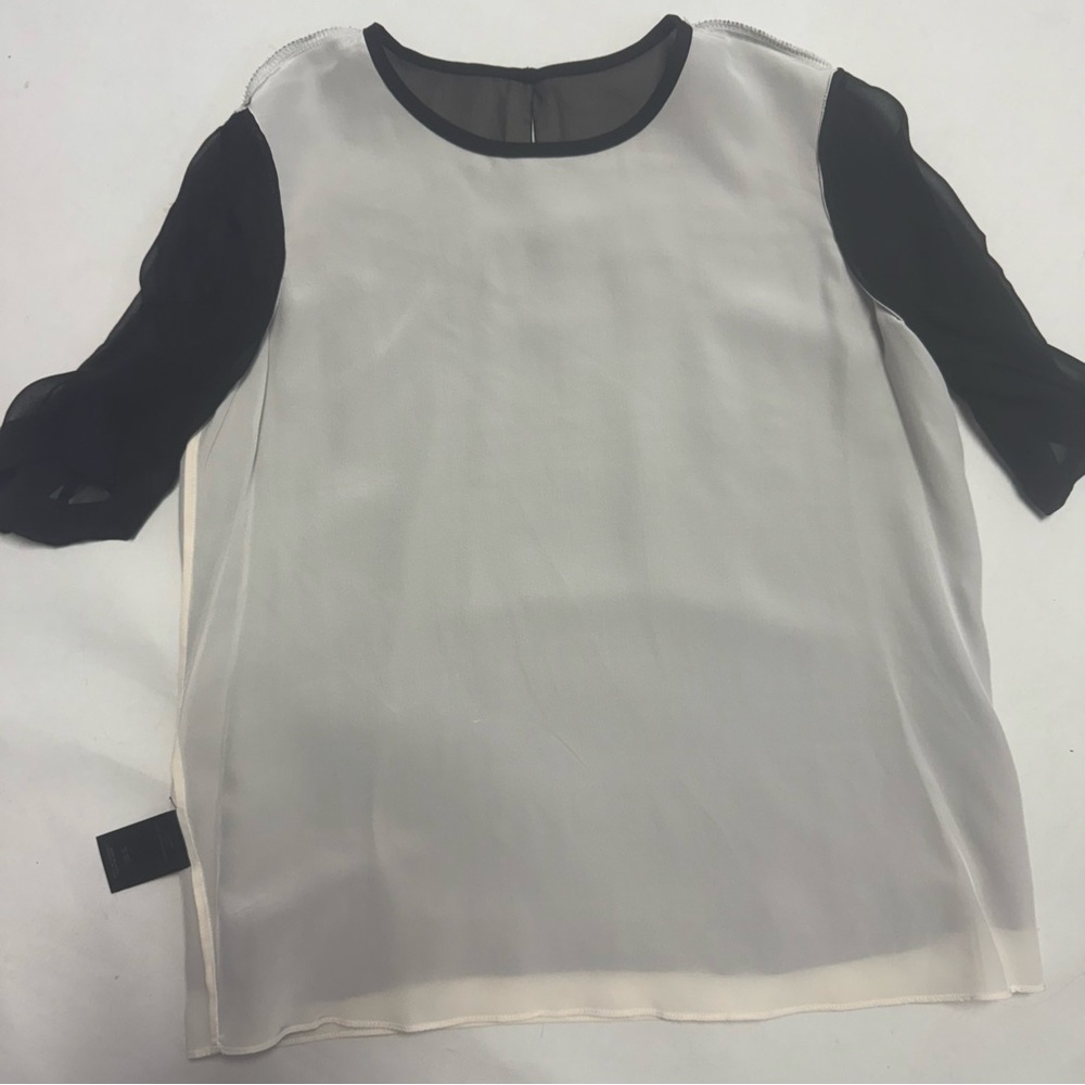 TIBI Black Sheer Blouse NWOT - Picture 11 of 11